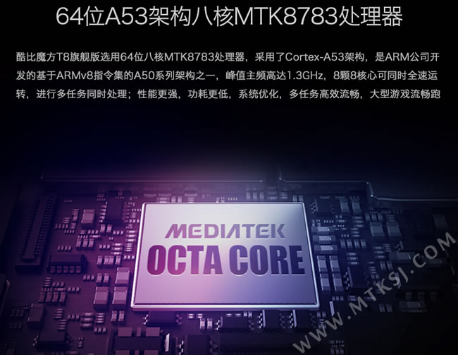 酷比魔方T8旗舰版搭载MTK MT8783八核处理器