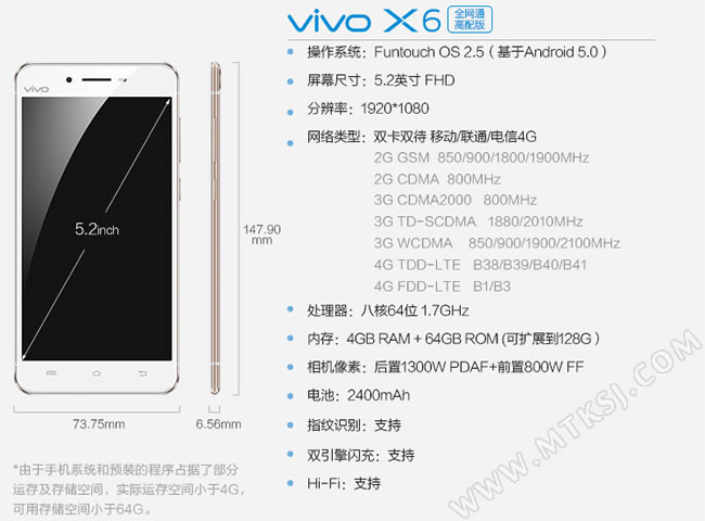 vivo X6全网通高配版众筹首发